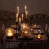 Diwali - Bougeoir H30,5 en fer forgé noir