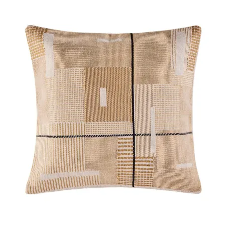 Equinoxe - Coussin carré en coton tissé beige