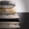 Equinoxe - Coussin carré en coton tissé beige