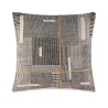 Equinoxe - Coussin carré en coton tissé noir