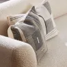 Equinoxe - Coussin carré en coton tissé noir