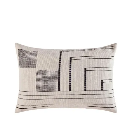 Equinoxe - Coussin rectangulaire en coton tissé beige