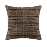Origines - Coussin 56x56 brun en laine et jute