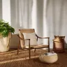 Origines - Coussin 45x45 naturel en laine et coton