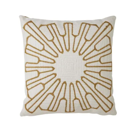 Plein soleil - Coussin carré beige en coton