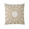 Plein soleil - Coussin carré beige en coton