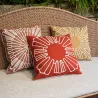 Plein soleil - Coussin carré beige en coton