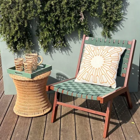 Plein soleil - Coussin carré massala en coton