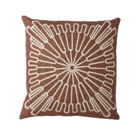 Plein soleil - Coussin carré sienne en coton