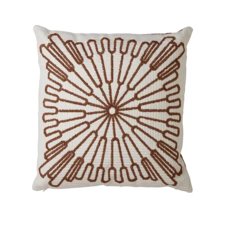 Plein soleil - Coussin carré sienne en coton
