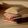 Plein soleil - Coussin carré sienne en coton