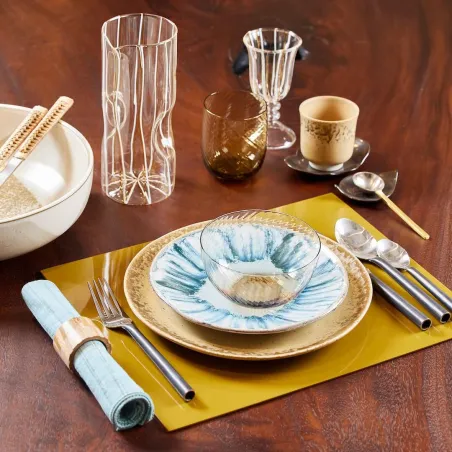 Sable - Gobelet H8 ocre en porcelaine
