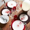 Signature - Lot de 8 Set de table rond en laque gris galet