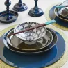 Signature - Lot de 6 Set de table rond en laque sepia