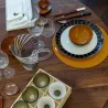 Signature - Lot de 6 Set de table rond en laque blanc