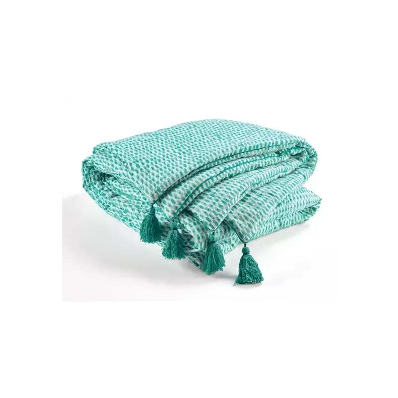 Fin de série Elitis courtepointe ZAMORA Turquoise