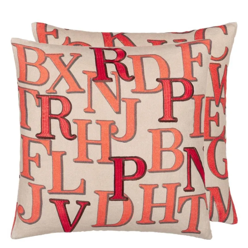 Coussin Alphabet Parchment - DESIGNERS GUILD | Susty