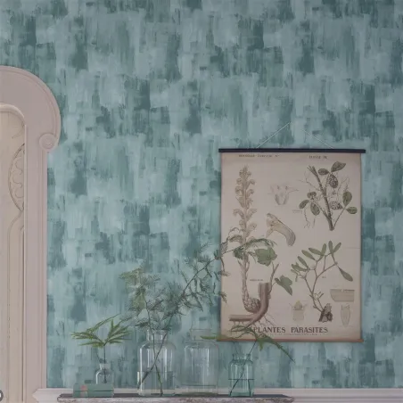 Papier peint - Designers Guild Marmorino - Teal | Susty