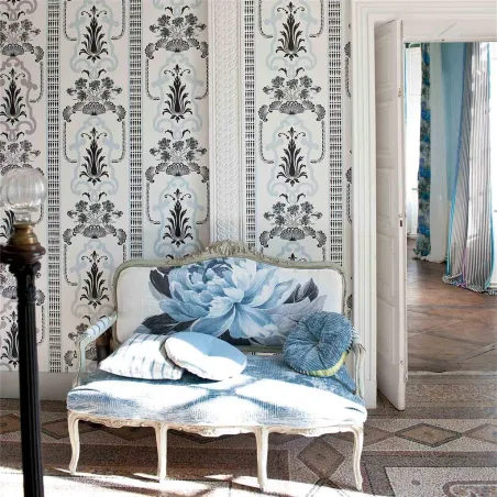 Papier peint - Designers Guild Bergius - Graphite | Susty